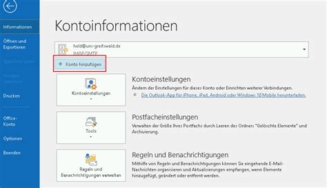 outlook.med.uni-greifswald|Microsoft Outlook .